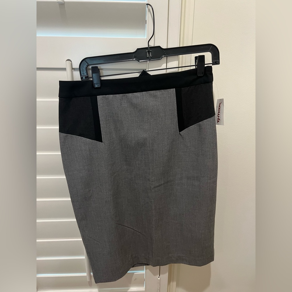 Gray and black Pencil Skirt